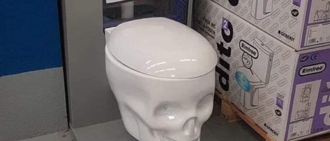 skull toilet skoilet