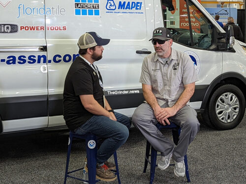NTCA trainer Matt Welner interviews 'Stoneman' Jason McDaniel of Global Tile Posse