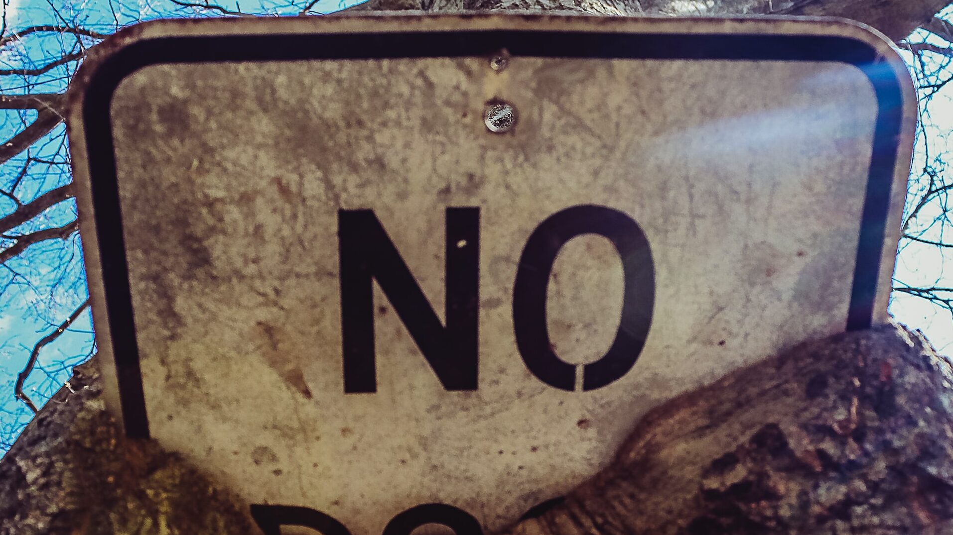 Street sign that says no