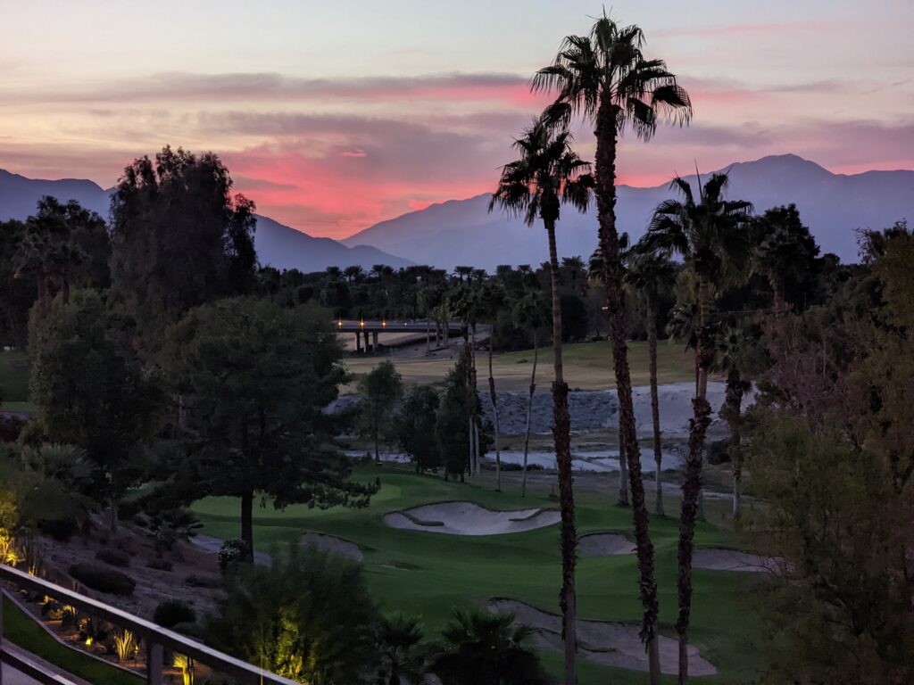 sunset at indian wells california at total solutions plus conference