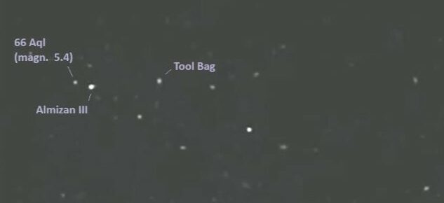 a photo of space and stars and one of the stars is a bag of tools